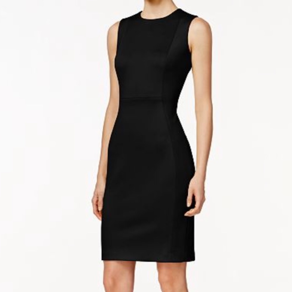 Calvin Klein Faux Suede Sleeveless Dress Sz14 NWOT